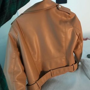 Zara faux leather jacket